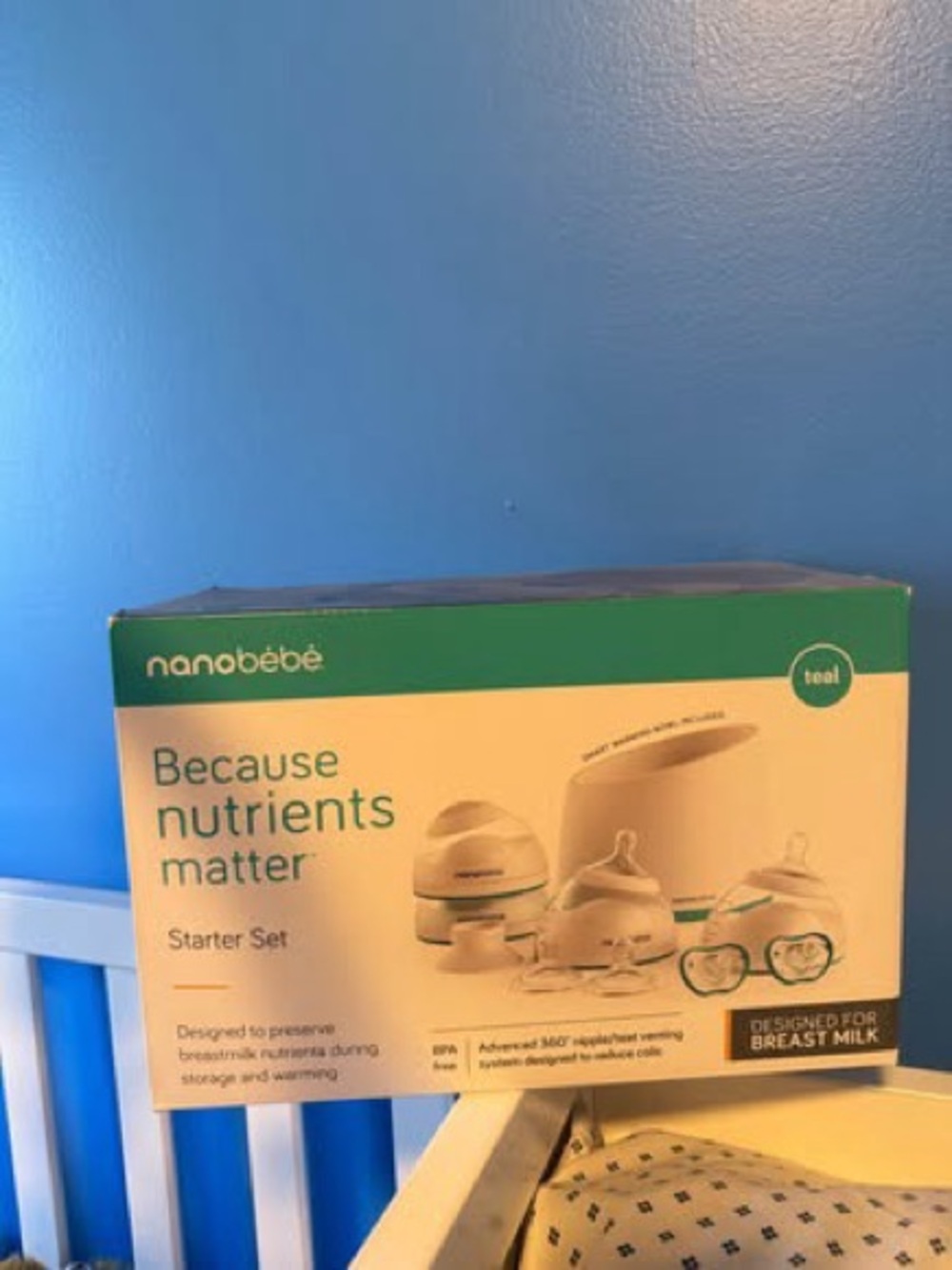 nanobébé Teal Starter Set - Breast Milk Storage & Warming Kit